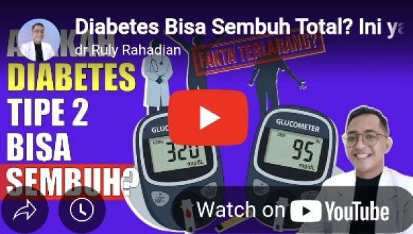 Diabetes Bisa Sembuh Total ? Ini yang doter tak Pernah Katakan (courtesy youtube)